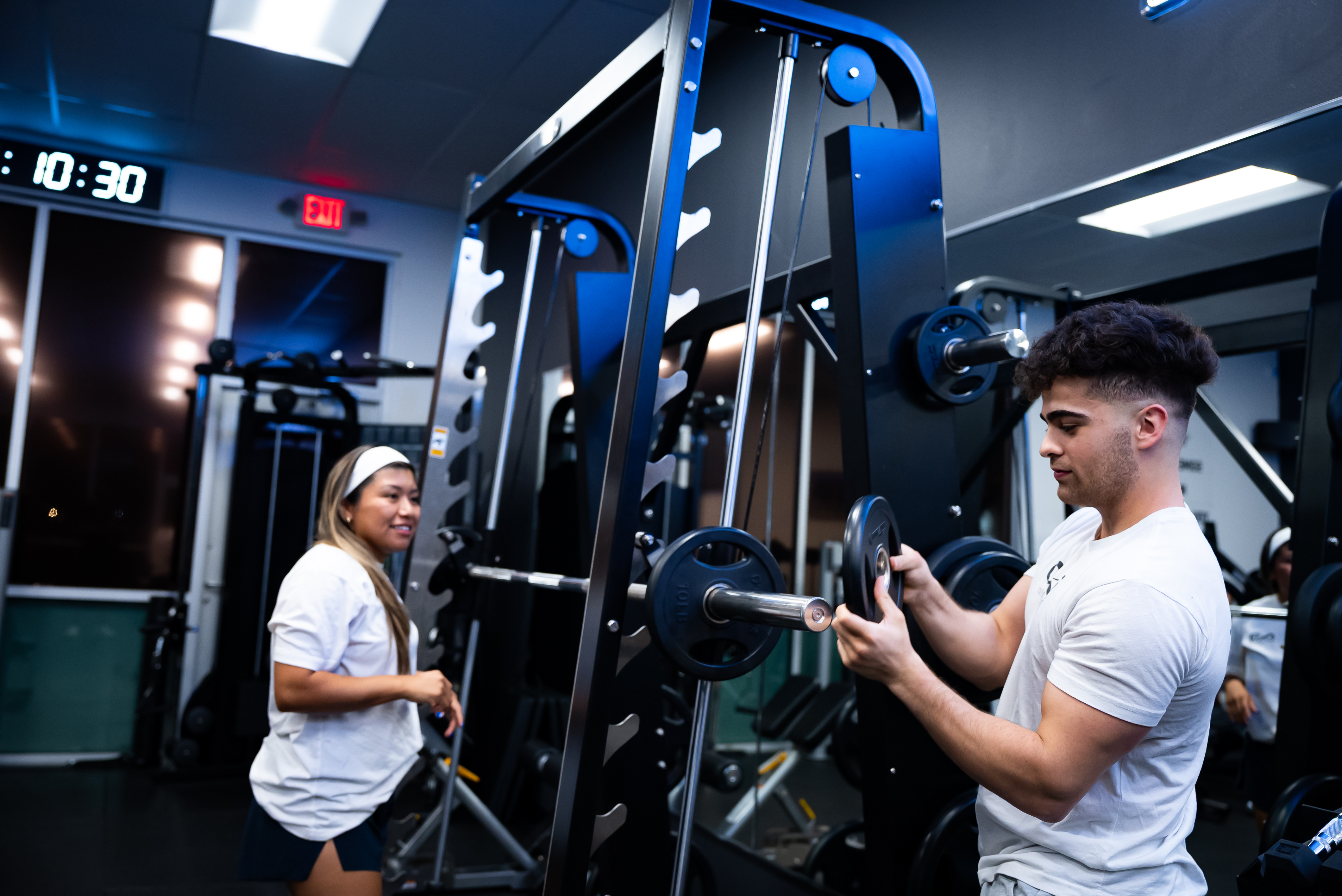 Client workout progression session in progress